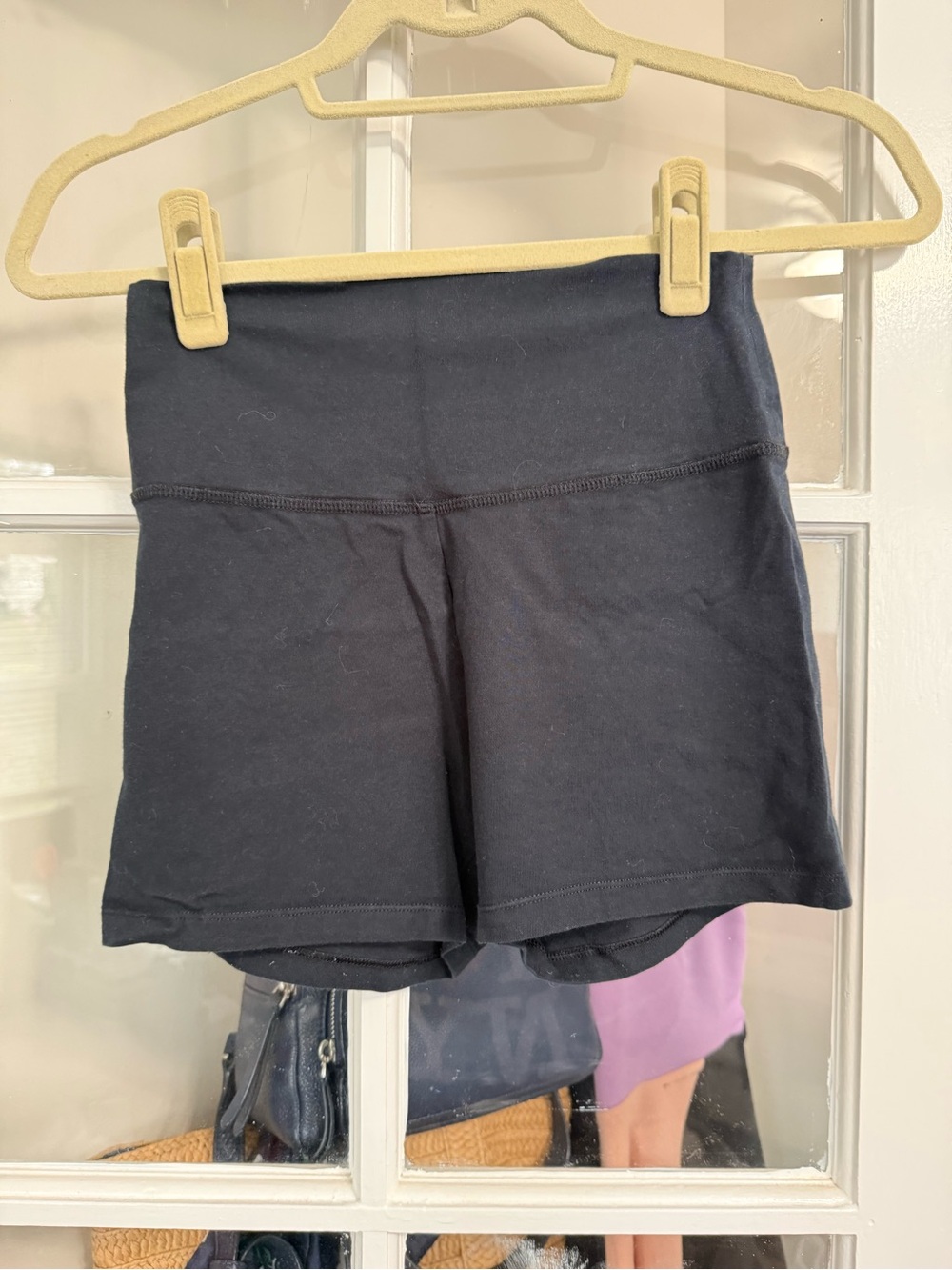 aerie Black High-Rise Bike Shorts